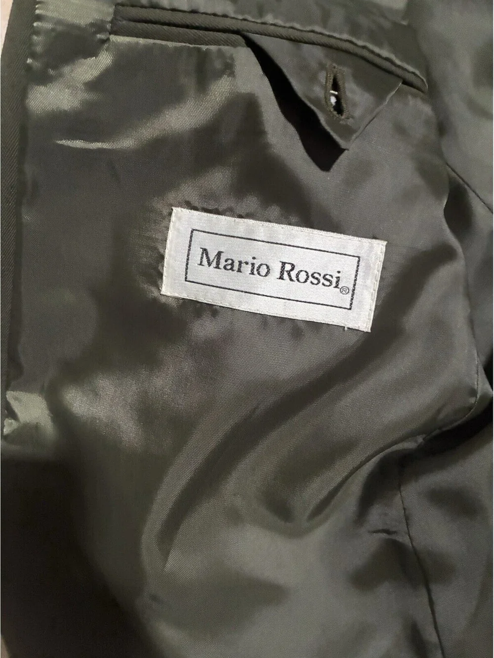 Mario Rossi Blazer Mens 42 Olive Green Pure Virgin Wool Sport Coat Italy Style
